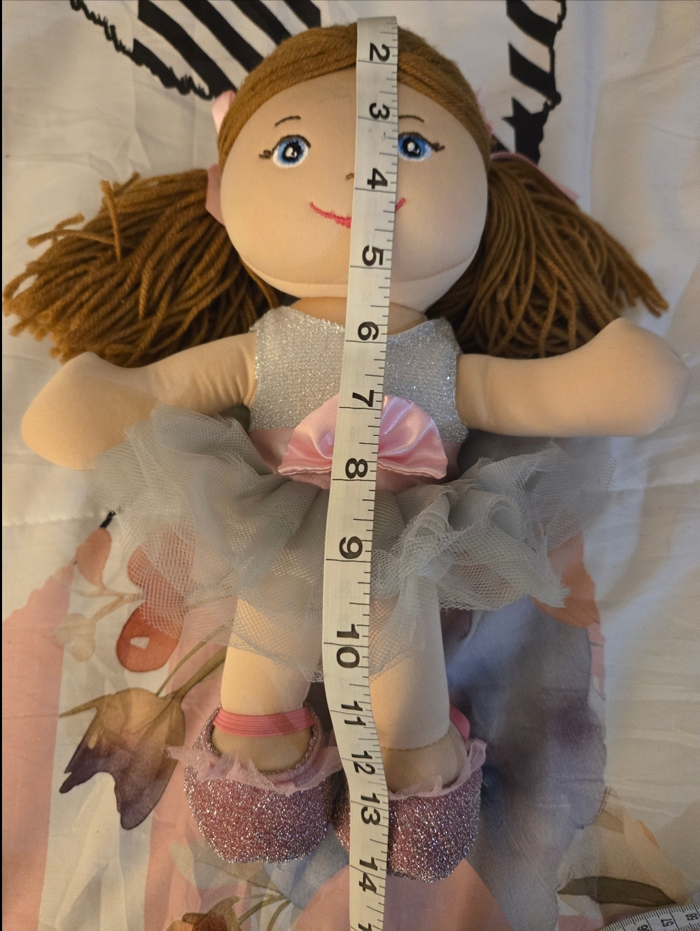 Butterflies Collection Sarah Ballerina Doll Rag Pink Gray 2011 Retired EUC - Picture 9 of 10
